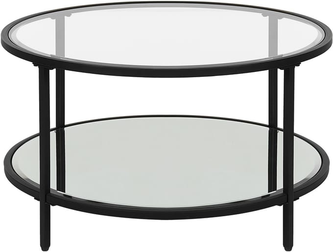 BIRNEY - Salontafel - Zwart - Veiligheidsglas