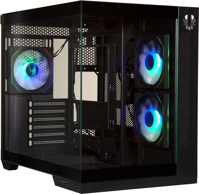 PC-behuizing - BITFENIX - Triton - Cube - ATX - Zwart - Gehard glas - USB-C en A-RGB