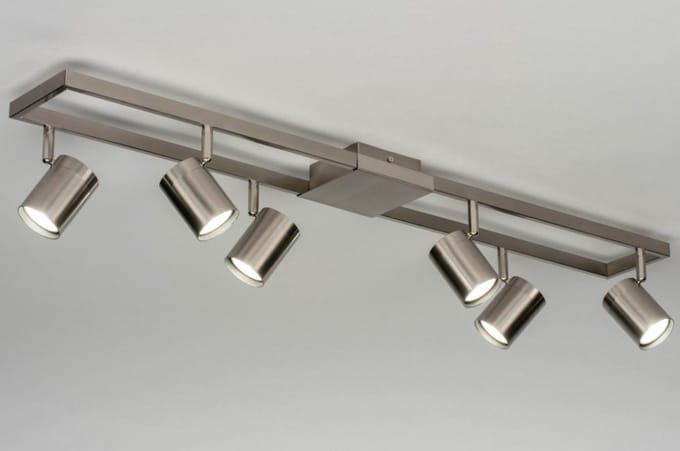 Lumidora Opbouwspot 73334 - MASON - 6 Lichts - GU10 - Staalgrijs - Metaal