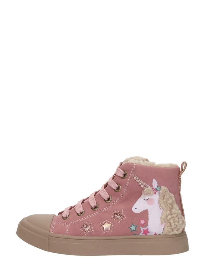 Shoesme Unicorn Veterboots roze Leer - Maat 27