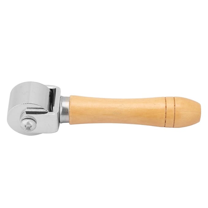 DIY Leer Handwerk Gladmaker 35mm Leer Roller Gereedschap Leerbewerking Rand Creaser(Medium) S beige