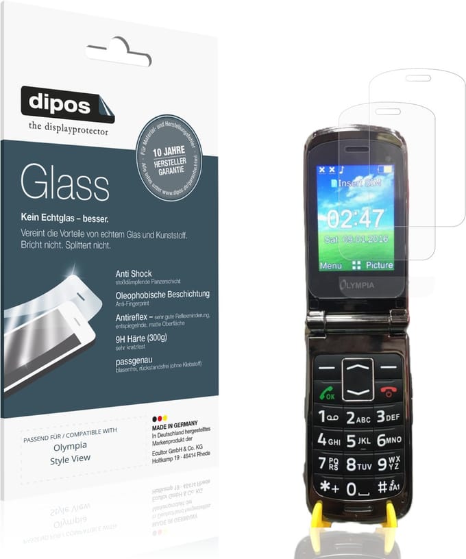 dipos – 2x Matte Pantserfolie geschikt voor Olympia Style View | 9H Screenprotector