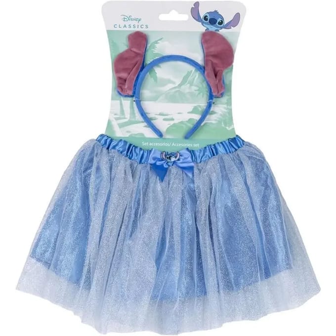 Stitch Verkleedset - Jurk Tutu & Oortjes - Disney's Lilo & Stitch