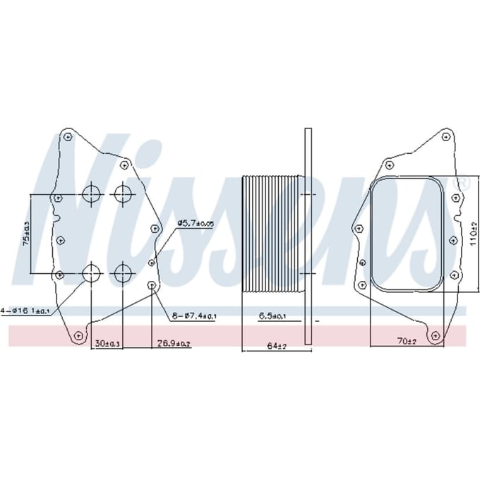Olie radiator, motorolie NISSENS 90962