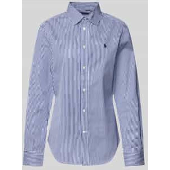Regular fit overhemdblouse met logostitching