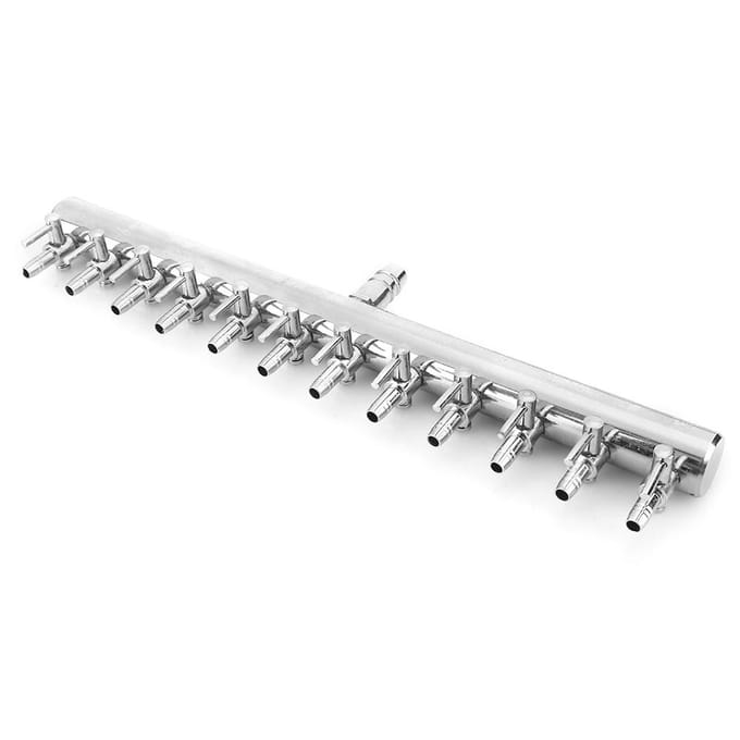 12 Joints Aquarium Vanne de Contrôle de Débit d'Air Aquarium Régulateur Acier Inoxydable Accessoires white