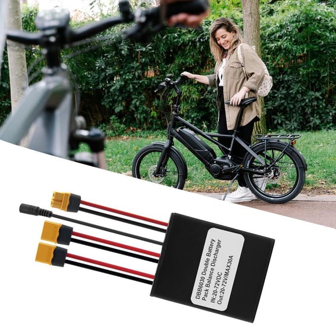 20V-72V 40A dubbele batterijconnector elektrische fiets dubbele batterijontladingsomvormer 30A white