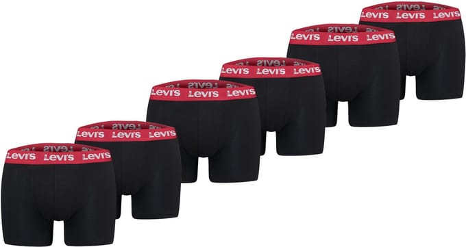 Pack of 6 men's Levis REPEAT LOGO BOXER boxer shorts underwear pants