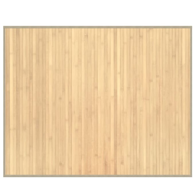 vidaXL - Vloerkleed - rechthoekig - 80x100 - cm - bamboe - lichtnaturel