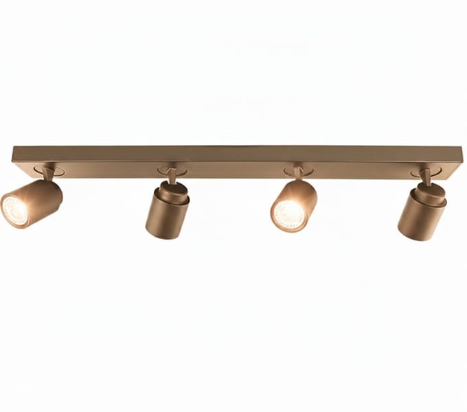 Freelight - Spot Razza 4 lichts L 76 cm GU10 brons goud