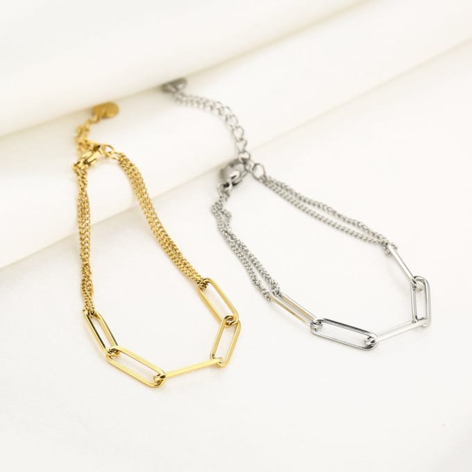 Go Dutch Label Oorhangers gedraaid ring met stenen disc Gold E2262-2