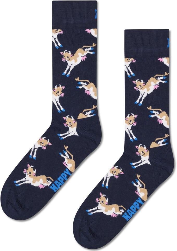 Happy Socks Cow Sock - unisex sokken - navy - Unisex - Maat: 41 - 46