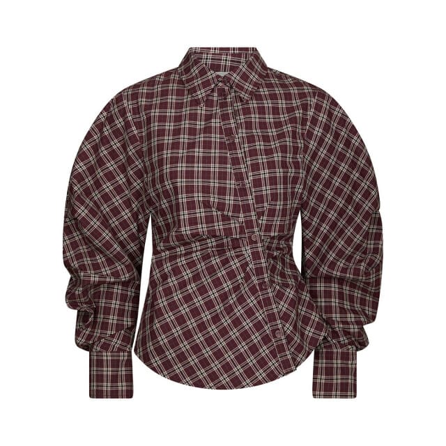 Neo Noir - Neoella Medium Check Shirt - 168469 - 182 Plum