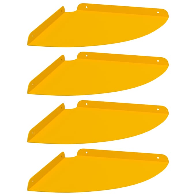 vidaXL - Hoek - Plank - 4 - st - Mosterdgeel - 30 - x - 30 - x - 2 - cm