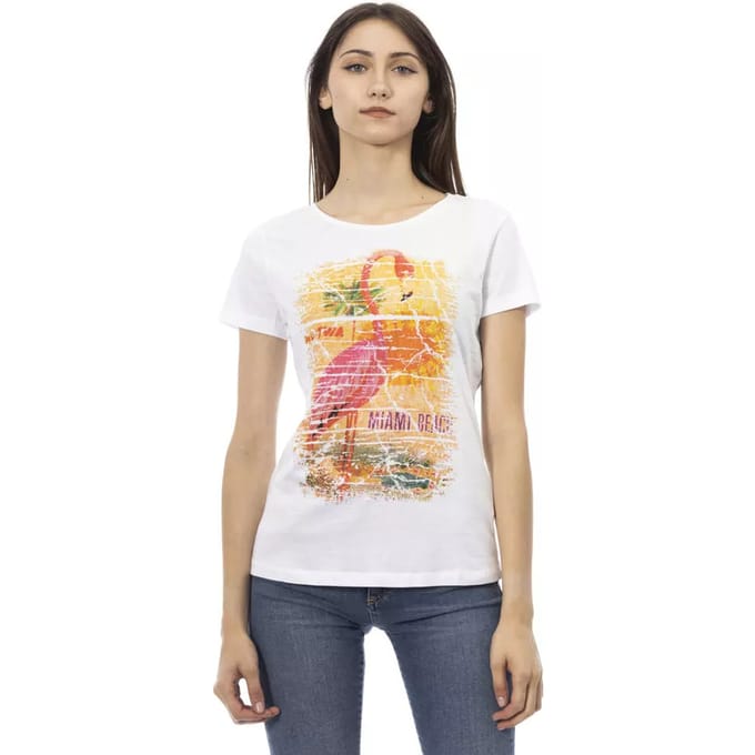 Trussardi Action Witte Katoenen T-Shirt voor Dames