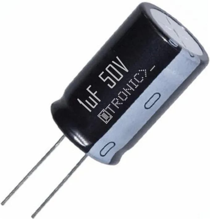 OTRONICÂ® 10x Condensator 1uF 50v Elektrolytisch (ELCO) zwart