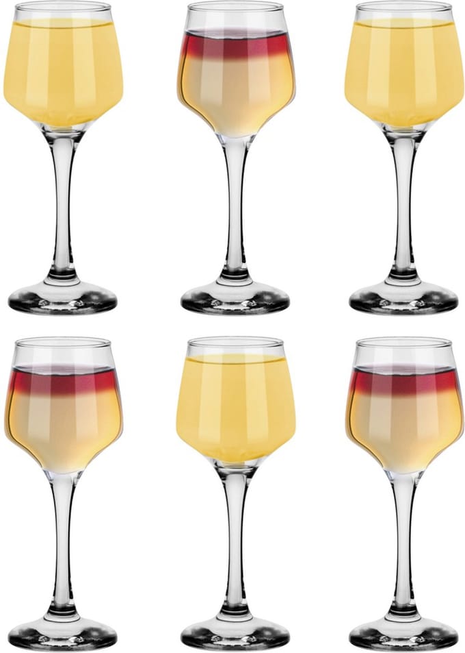 Glasmark Shotglaasjes - 75 ml - 12x stuks - borrelglazen Likeur/wodka - transparant glas - shotjes
