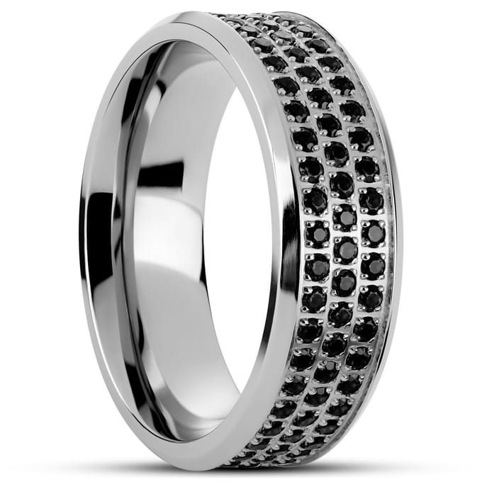 Lucleon - Heren - Zirkonia Ringen - Staal