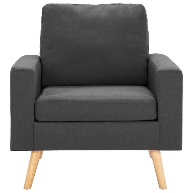 vidaXL - Fauteuil - stof - donkergrijs