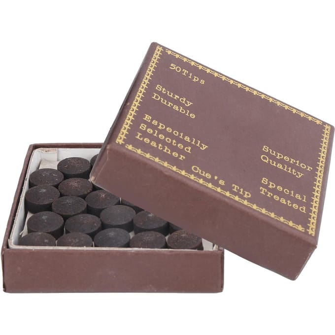 50 stuks/doos 12mm Keutips Kit Snooker Rood Leer Keu Tips voor Pool Acht Negen Bal gray