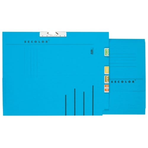 Verzamelmap Djois Secolor A4 lateraal recycled blauw