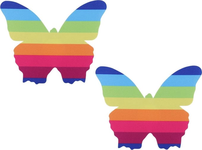 Banoch - Nipple Sticker Butterfly Rainbow - Vlinder Regenboog