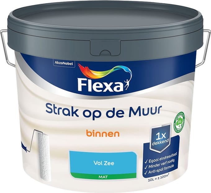 Flexa - Strak Op De Muur Binnen Mat - Vol Zee - Mengverf - 10 L