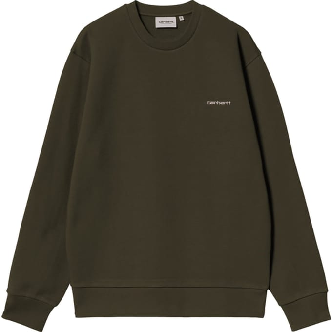 Carhartt Wip Script Embroidery Sweatshirt Groen