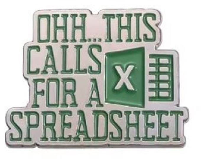 Pin Broche - enamel pin - kledingspeld - Spreadsheet