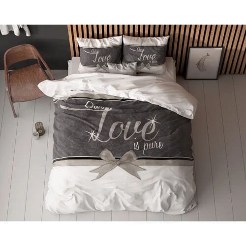 Sleeptime Dekbedovertrek Pure Love Wit - Eenpersoons 140 x 200/220 cm + 1 kussensloop