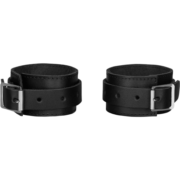 Rimba - Handboeien Leer smal 4 cm - Zwart