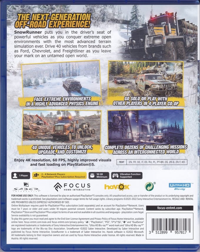 SnowRunner - Sony PlayStation 5 - Simulator