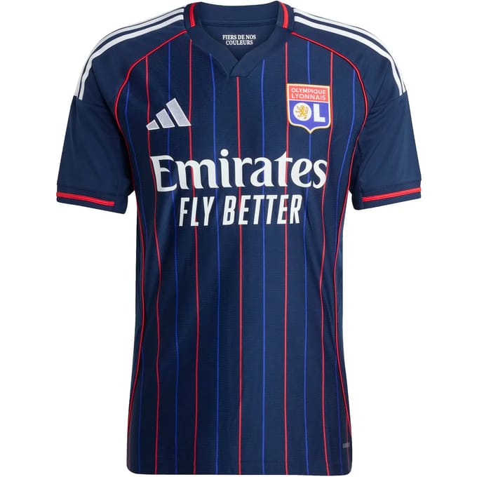 Adidas Olympic Lyon Away 25-26 Truien/Replica's Heren - Blauw - Maat S - Poly Jersey