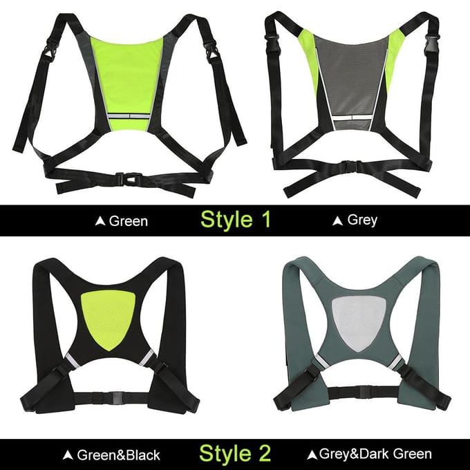 Knipperlicht Draadloze Afstandsbediening voor Reflecterend Vest Rugzak voor Fietsen Hardlopen Wandelen Joggen grijs