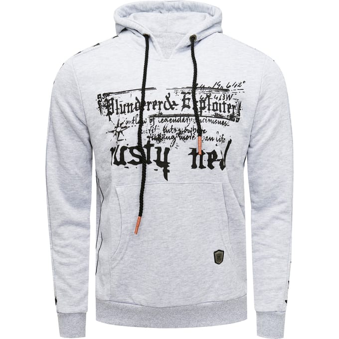 Sweatshirt met capuchon en print aan de voorkant