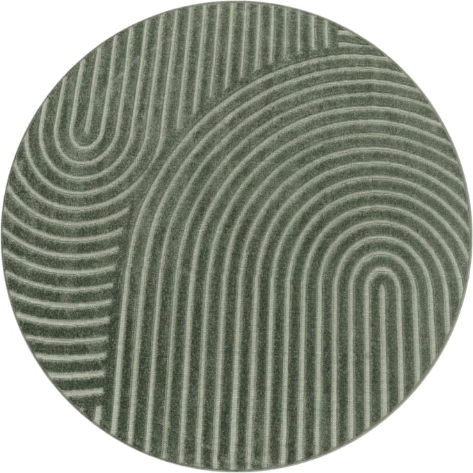 Binnen- en buitenkleed Cotara groen 120 cm rond