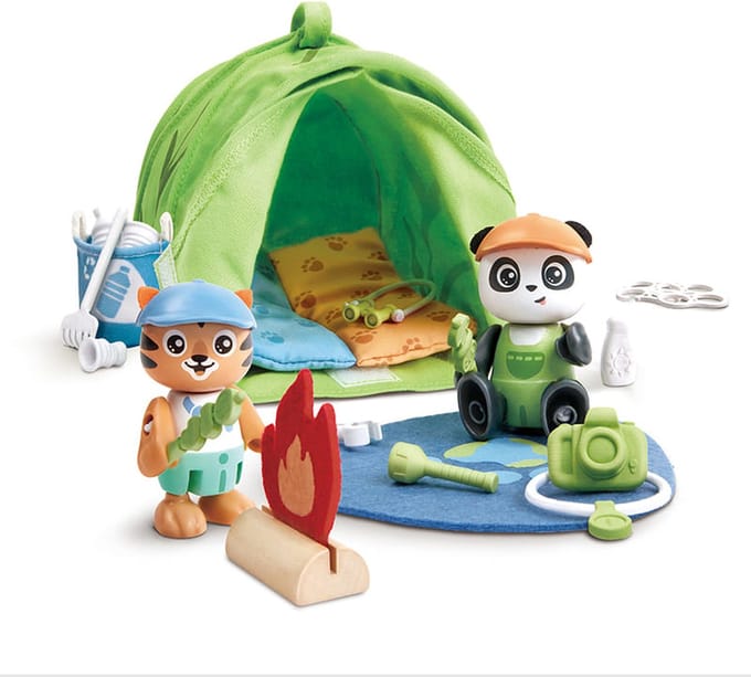 Green Planet poppenhuis kampeer set - Green Planet Explorers - vanaf 3 jaar