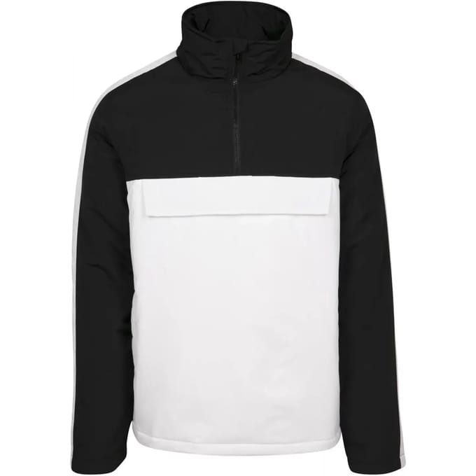 Urban Classics Winterjas 2-Tone Padded Pull Over Jacket White/Zwart