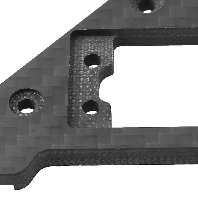 Carbon Fiber Servo As Mount Servo Mount Stand Vervanging voor SCX10 PRO 1/10 Afstandsbediening Auto zwart