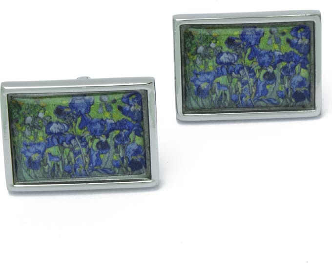 Manchetknopen - Vincent van Gogh met Irisses