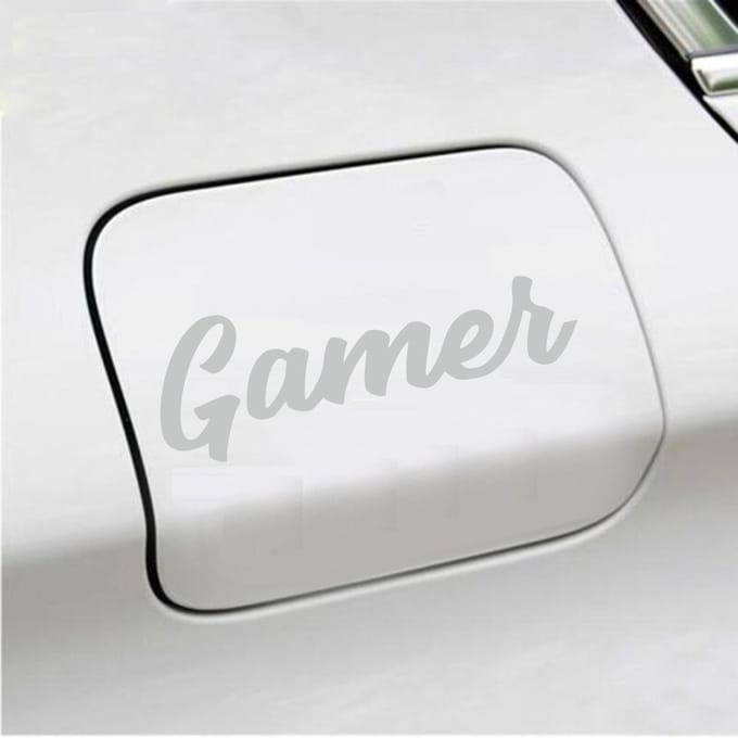 Bumpersticker - Gamer - 6 X 18 - Licht Grijs