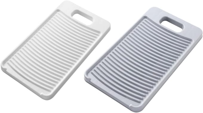 Wasbord Plastic - Schrobplank Kleding - Handwas Ondergoed - Antislip Textuur - 28.5 x 16 cm - Zoals getoond