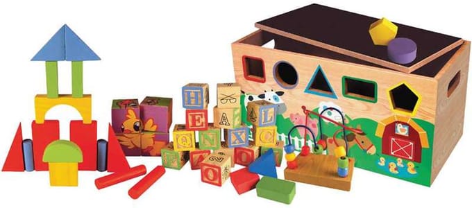 First Learning 9 in 1 Activiteitenkoffer - Hout