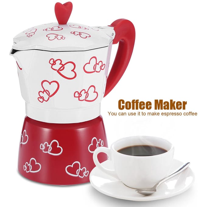 Aluminium Durable Cafetière Bouilloire Pot Ménage Bureau Type 2 white