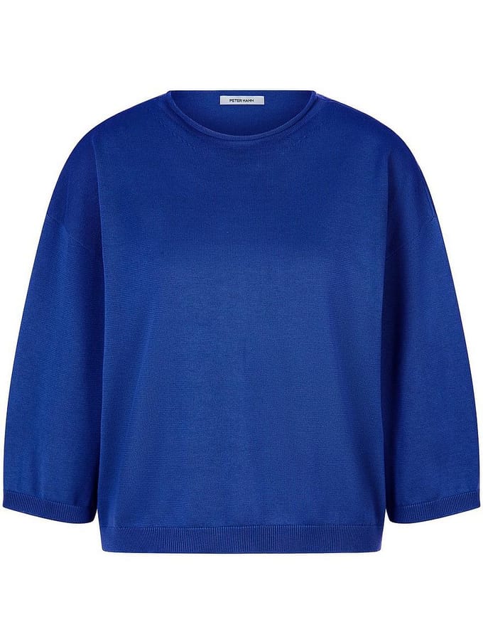 Trui ronde hals gemaakt 100% SUPIMA® katoe Van Peter Hahn blauw