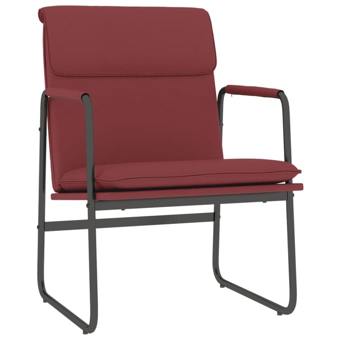 vidaXL Loungestoel 55x64x80 cm kunstleer wijnrood