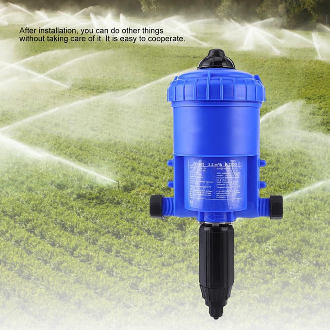 Dispositif de dosage automatique Injecteur d'irrigation alimenté par pompe doseuse d'eau pour jardin blue