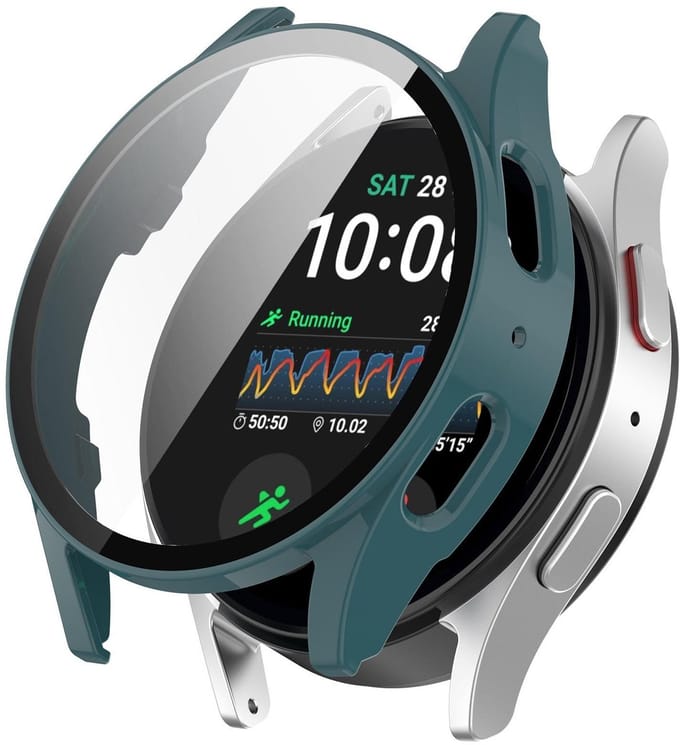 By Qubix - Hard case waterdicht - Donkergroen - Geschikt voor Samsung Galaxy Watch 7 / 40mm