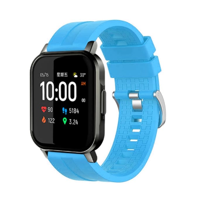 Bracelet de Montre en Silicone Compatible pour Montre Connectée LS02 Bracelet de Rechange blue