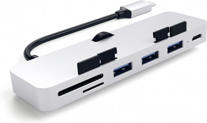 Satechi Aluminum Type-C Klem Hub Pro - hub - 4 ports USB hub - 4 - Zilver
